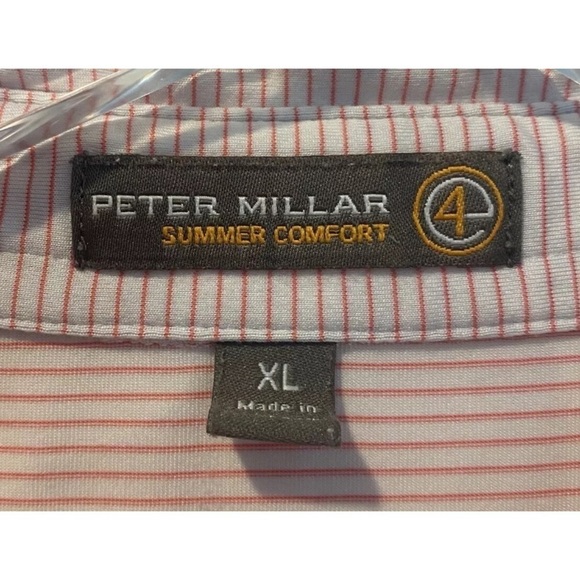 Peter Millar Nanoluxe Pink Cotton Short Sleeve Golf Polo Shirt Mens XL‎ (779) - Picture 5 of 7